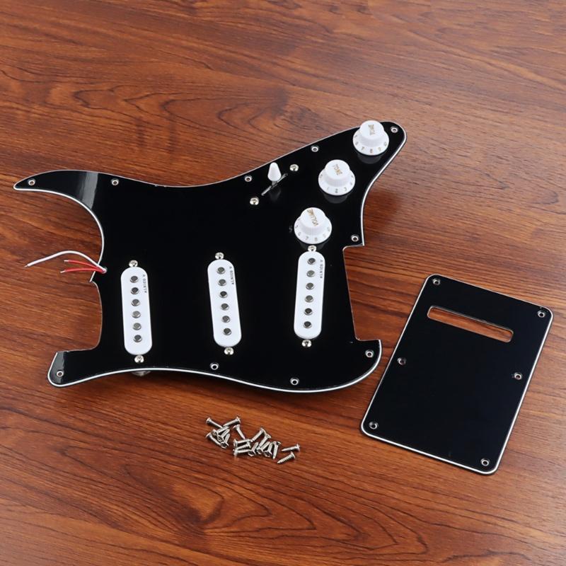 Prewired Pickups Set Loaded Pickguard Pickups Guitar Alnico 5 Pickups SSS Single Coil Pickups Cover Set Loaded Humbucker