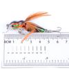 1Pcs Ant Minnow Fishing Lures Bait Hooks 3.2cm/4.5g Feather Fake Bait Hard Fishing Rattle Bead 3D Eye
