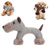 Plush Dog Chew Toy Squeaky Linen Stuffed Animals Interactive Puppy Teething Toy for Small And Medium Dogs Teeth Cleaning