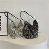 Printed Canvas Bag for Women  Elegant and Versatile  Large Capacity  Fresh and Sweet  Swinging Shoulder Bag