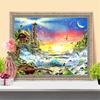 Diamond Embroidery 5D Lighthouse Full Round Diamond Painting Landscape Mosaic