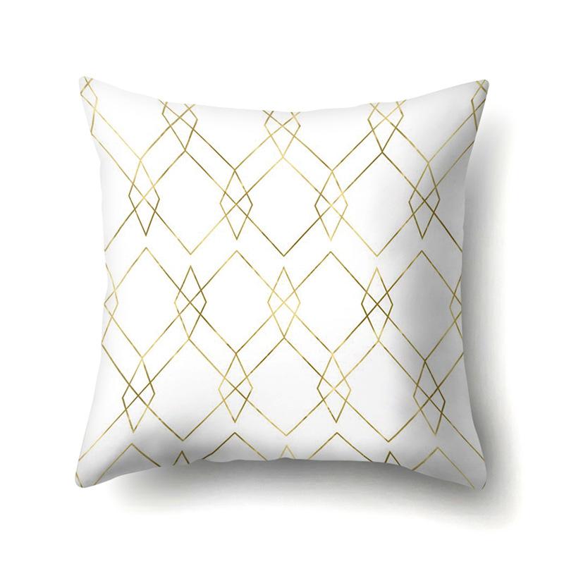 Polyester Pillow Case Automobile Decoration Home Printed Pillow Case Waist Cushion Cover Car Cushion Head Cushion Cover