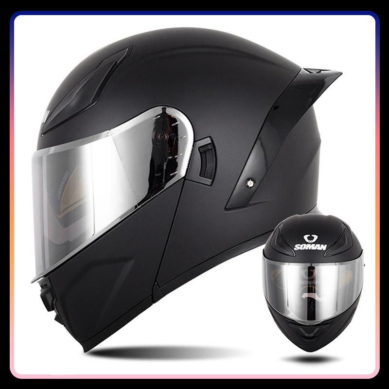 Dual Lens Flip Up Helmets for Motorcycle Moto DOT Approved Full Face Motorcycles Helmet Double Lens Modular Helmet