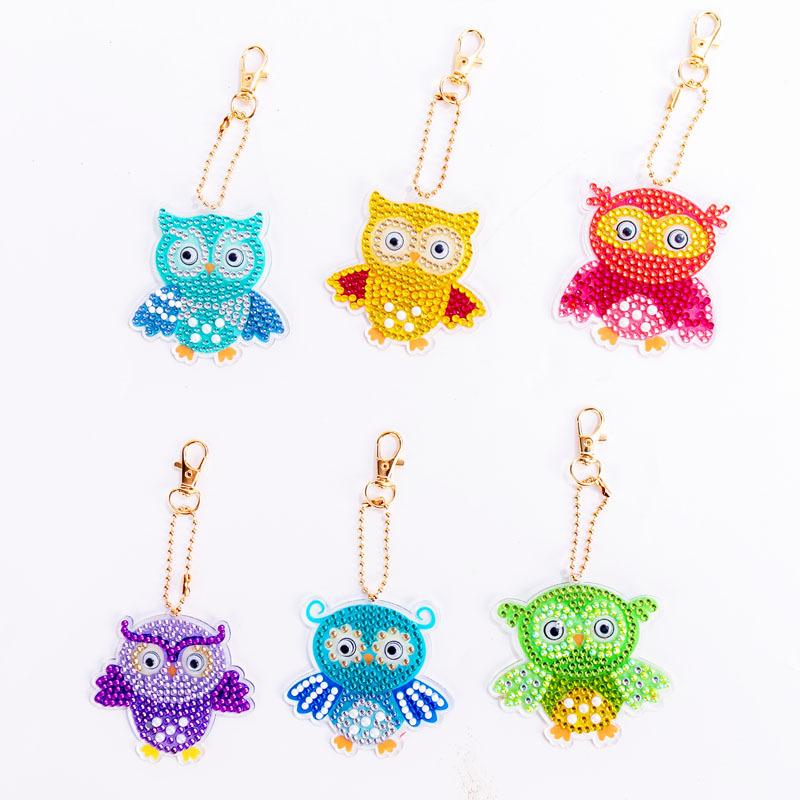 Special-Shaped Brick Diamond Painting Keychain Diy Christmas Series Cartoon Decorative Small Pendant
