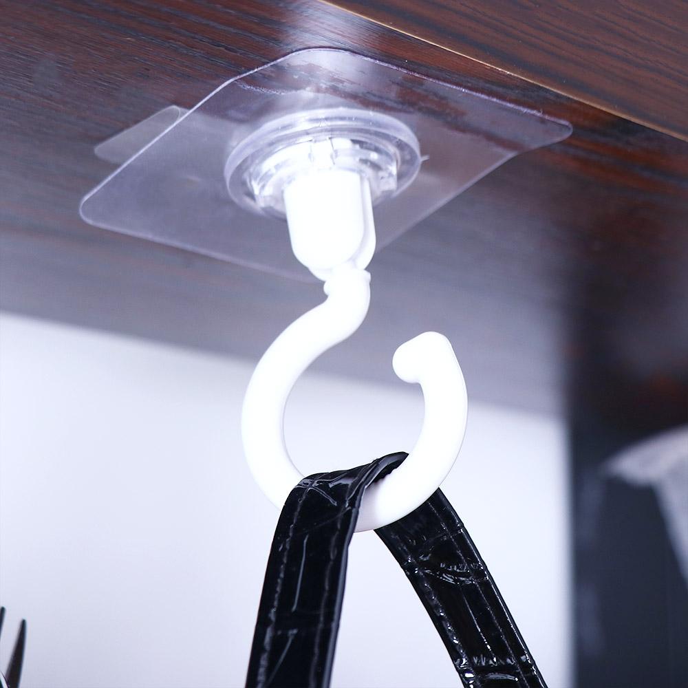 Reusable Seamless Strong Heavy Duty Wall Hooks Overhead Hooks Adhesive Hooks Cabinet Floor Hooks