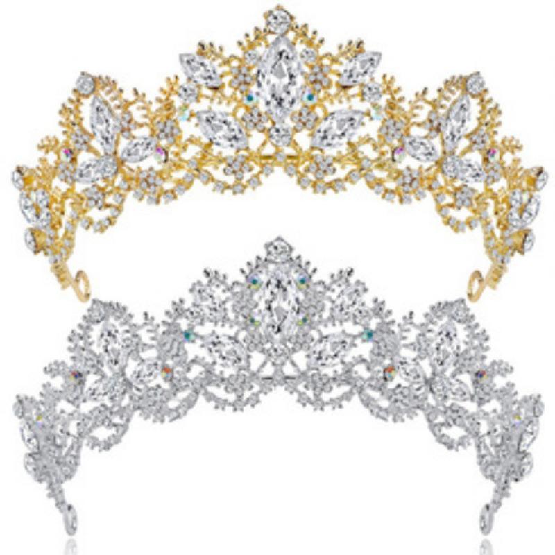 Koreanische Brautkrone Strass Perlenkrone Hochzeitskleid Haarschmuck Fotostudio Fotozubehör Brautschmuck