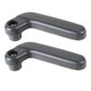 1 Pair 11x4x4cm Black ABS Plastic Top Roof Lock Handle For Honda De-Sol 93-97