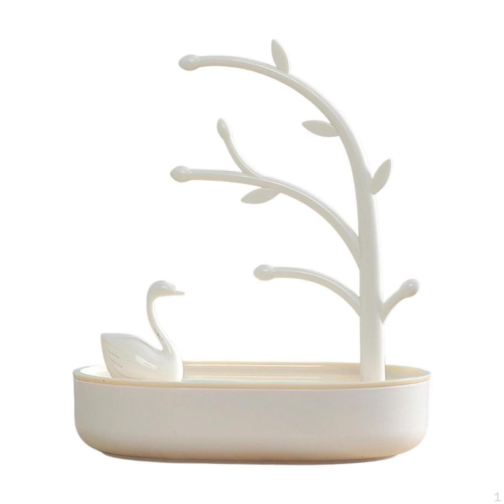 Swan Lake Jewelry Box Display Rack Decor Stylish Jewellery Storage Case Necklaces Organizer for