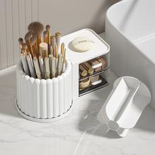 360° Spinning Desktop Shelf Dual-purpose Pen Container Cosmetic Caddy Student Dorm Essential Storage Case Lightweight Durable