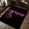 1Pc K Pop Print Rug - Home Decoration Carpet For Living Room Bedroom Flooring Computer Chair Area Rug