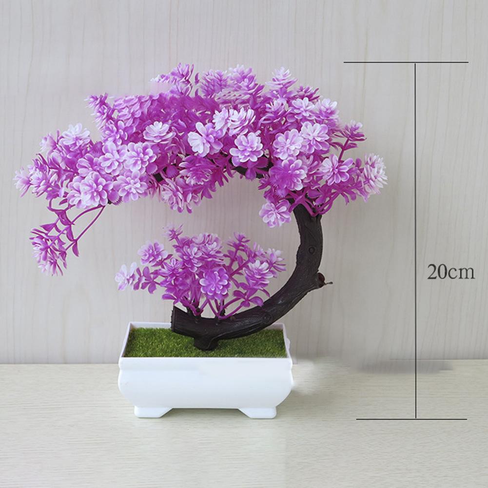 Fogliame Realistico Albero in Miniatura Pianta Artificiale Costruzione in Plastica