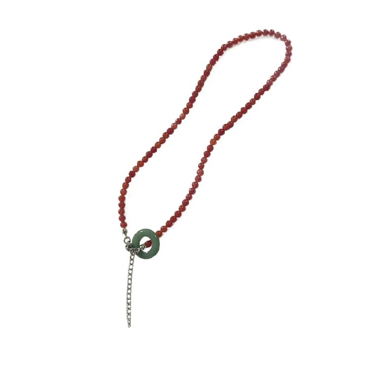 

Chinese Style Pendant Neckchain Couple Necklaces Chic Versatile Clavicle Chain 1 червоний