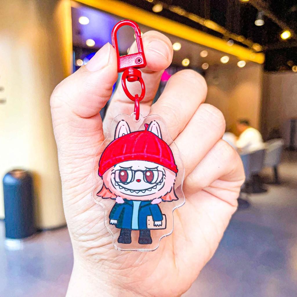 Adorable Labubu Acrylic Keychain Cute Cartoon Sheep Design Perfect Gift Accessory