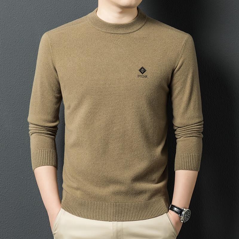 Men's 100% Merino Wool Round Neck Pullover Sweater