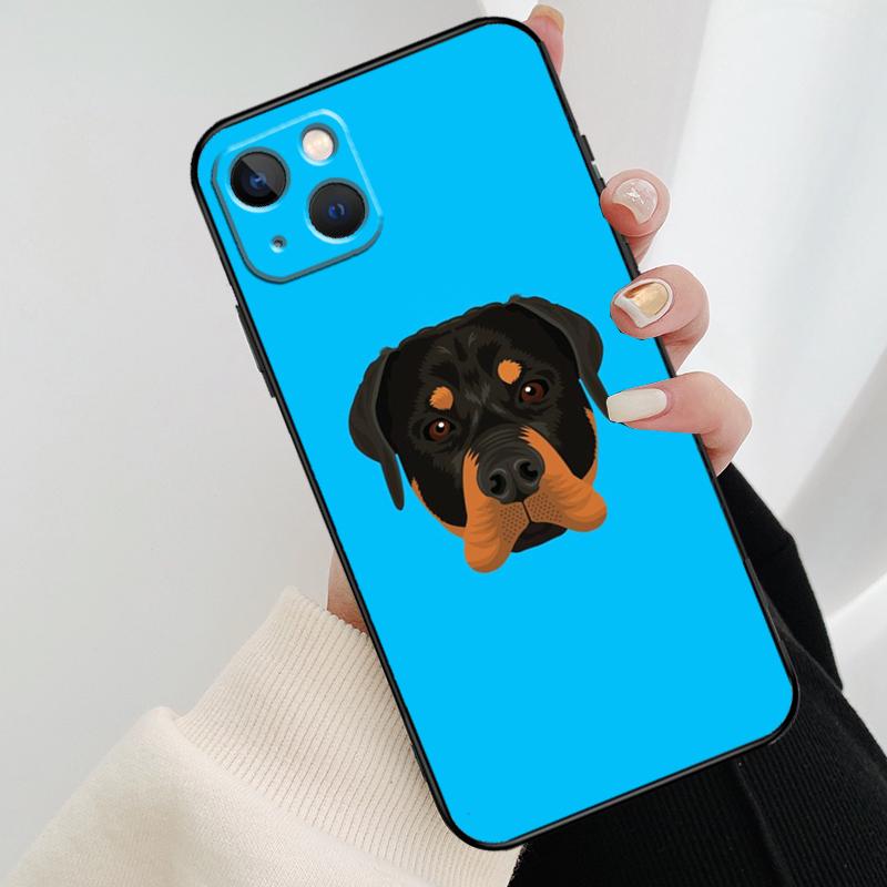 Cute Rottweiler Dog Phone Case For iPhone 17 Pro Max 14 13 12 11 15 16 Pro Max mini 16 15 Plus 16e 17 Air Cover