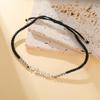 Lemegeton Mama Bracelets Wax Rope Adjustable Bracelet on Hand Fashion Stainless Steel Jewelry for Women Mother's Day Trend Gifts