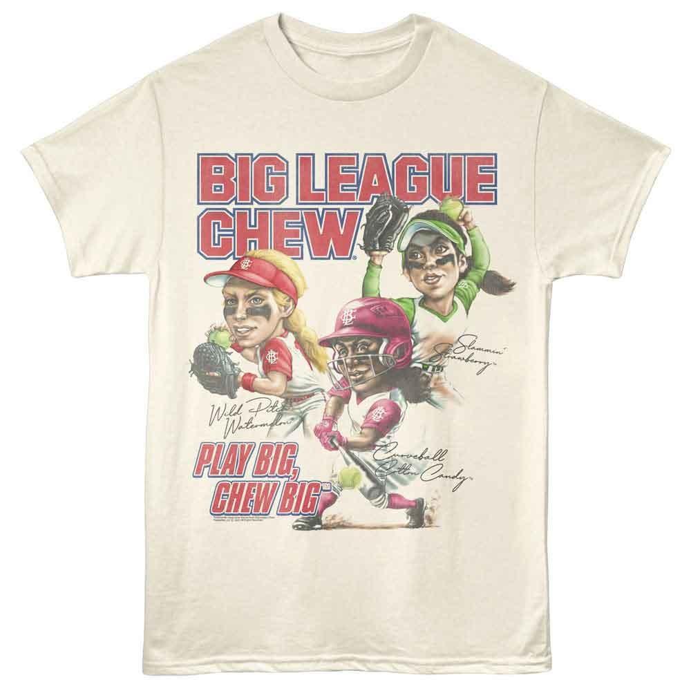 Big League Chew - Softball Players - Off-White - Adult Unisex T-Shirt L