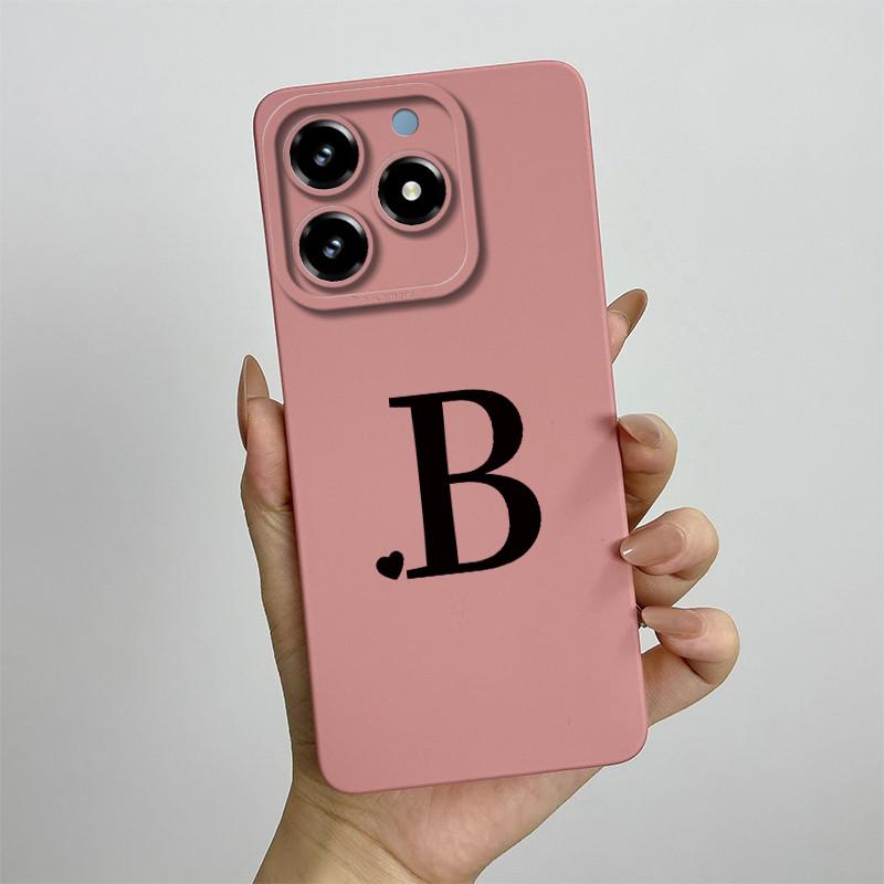 Für Realme C63 C61 Handyhülle Niedliche Buchstaben Rückseite Für Oppo Realme C 61 C 63 Weiches Flüssigsilikon Kameraschutz Fundas