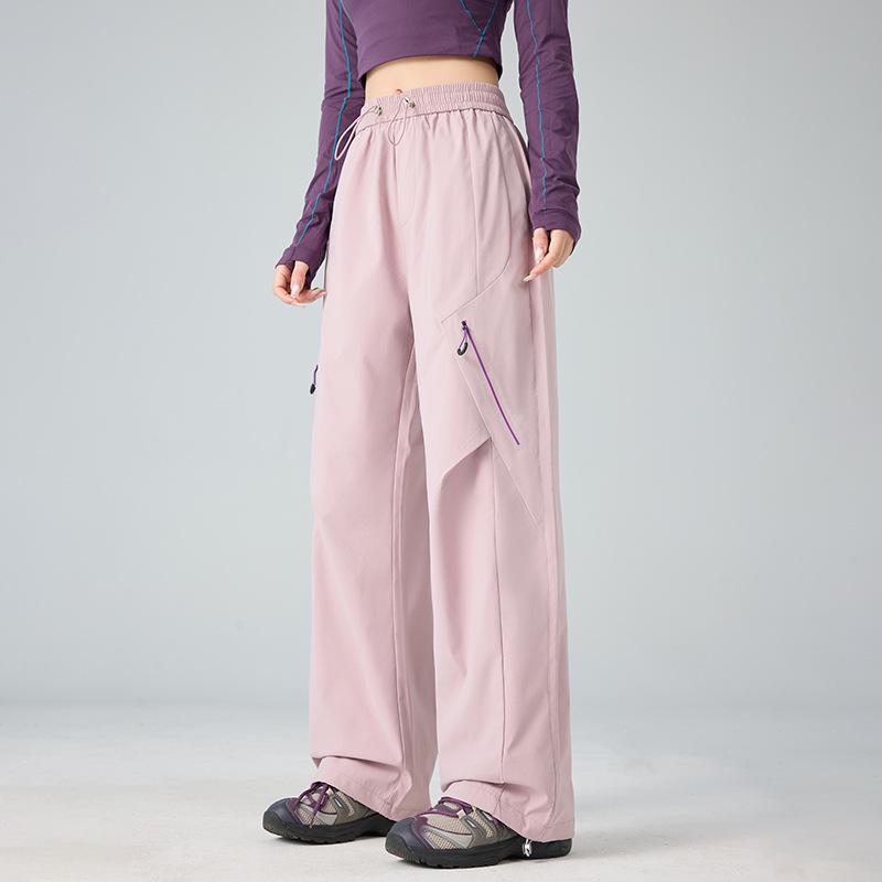Pantalones de Senderismo Impermeables para Mujer para Exteriores Color Dopamina Ajuste Holgado Casual 2026