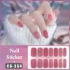 No Baking Lamp Waterproof Nail Wraps Full Cover Nail Stickers Solid Color 14 Nails/Set Multi Color Nail Art Look Patch Firm