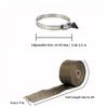 DIY Tent Stove Fireproof Ribbon Adjustable Stove Pipe Wrap with 2 Clamps Anti-Scald Chimney Protector Thermal Insulation