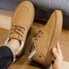 Moda 2025 Inverno Uomo Retro Caldo Casual Medio Alto Casual Scarpa di Cotone Tendenza Moda Versatile Morbido Confortevole Chunky Sneakers di Peluche