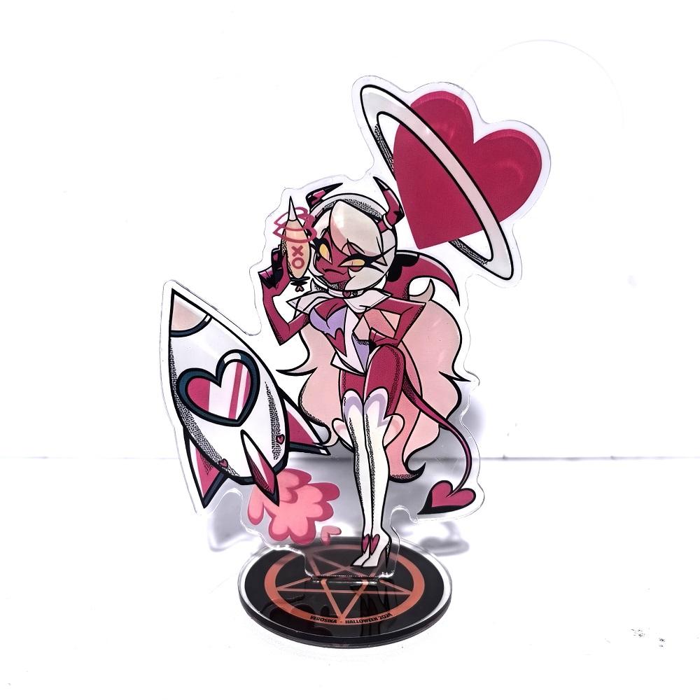 Helluva Boss Anime Figure Acrylic Stand Model Plate 1pc Blitzo Desk Decor Standing Sign Game Fans Gift Ornaments Stand Model