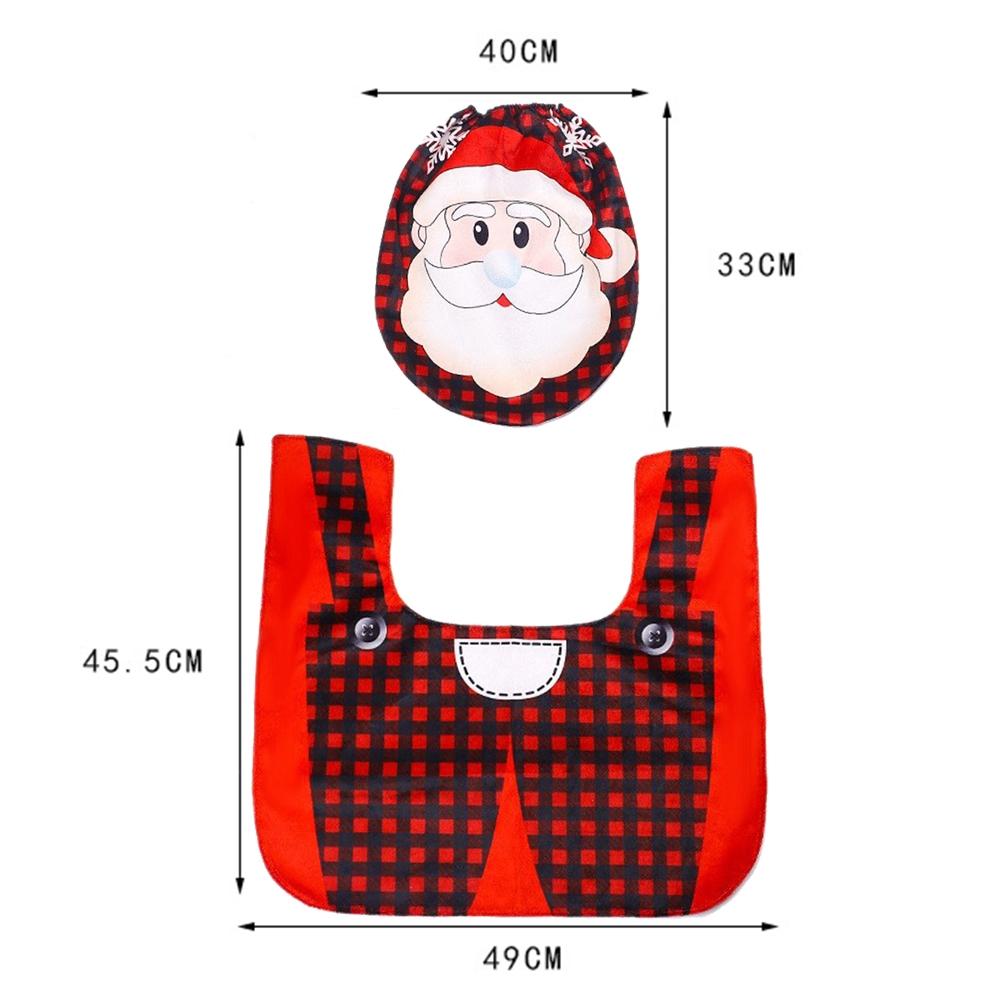 Easy Wash And Reusable Xmas Toilet Cover Rug 40x33cm