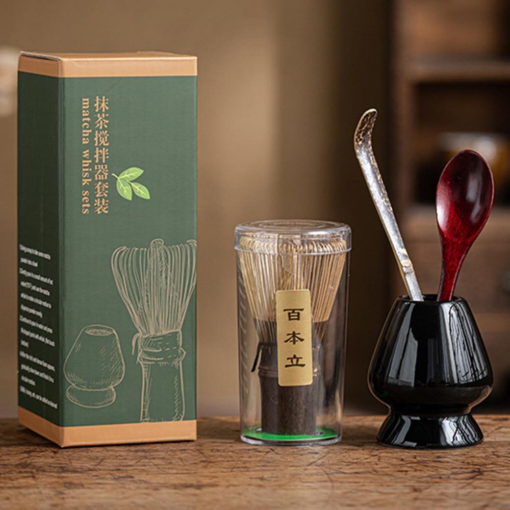 

Багатофункціональний японський чайний набір Бамбуковий Часен Традиційна щіточка для матча для любителів чаю 4pcs-Set