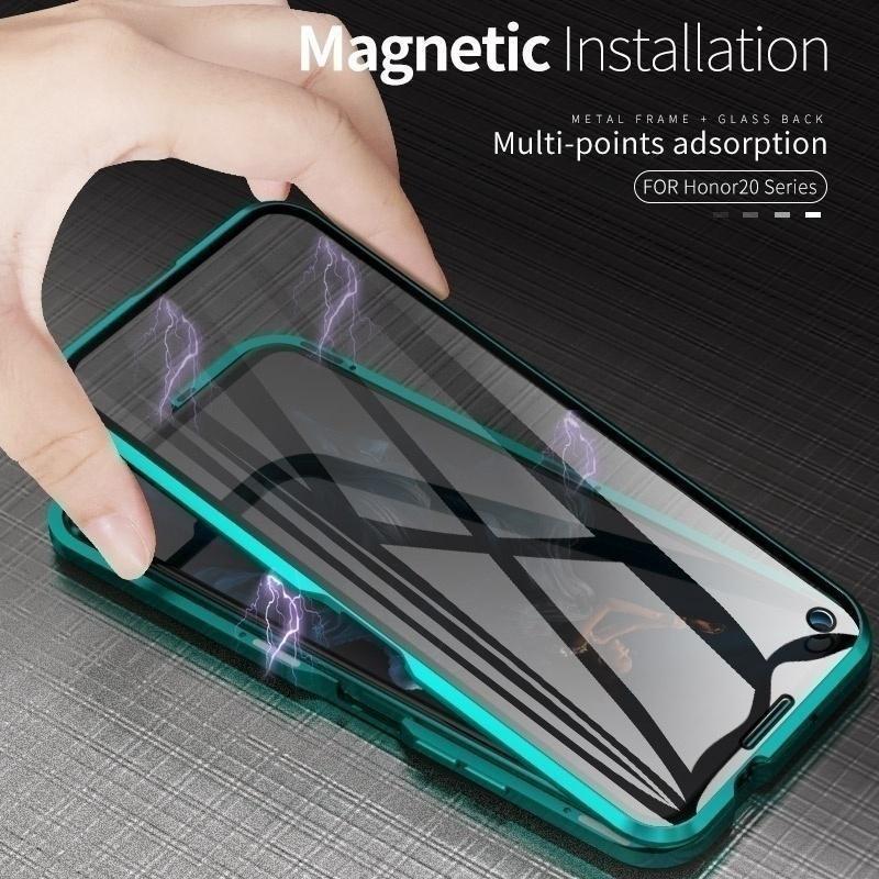 360 Magnetic Adsorption Case with Tempered Glass Full Screen Protector Cover for iPhone 14 13 12 11 Pro Max 14 Plus XS MAX XR XS X 8 7 Plus SE2020