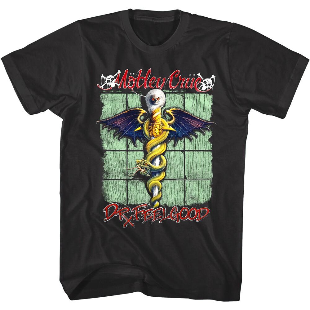 Motley Crue Dr Feelgood Album Cover Mens T-Shirt Rock Band M