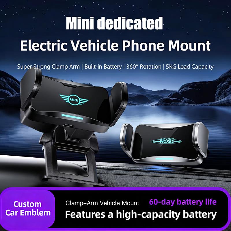 Car Phone Electric Stand 360° Rotate Navigation Bracket For BMW MINI John-Cooperworks F54 F55 F56 F57 R53 R54 R55 R50 R51 R52