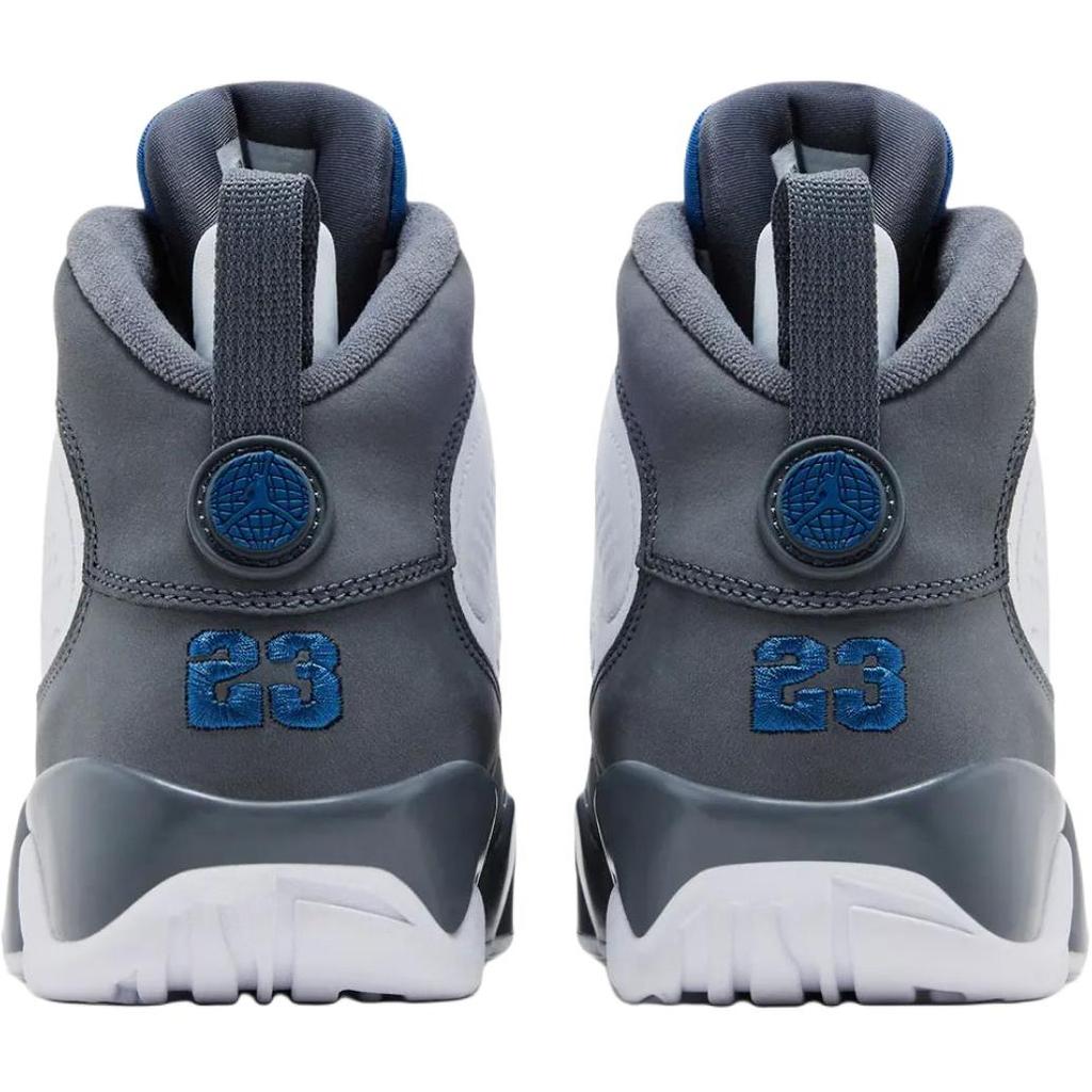 Air Jordan 9 Retro GS Flint Grey 2026 Kids Sneakers White French-Blue HV4574-100