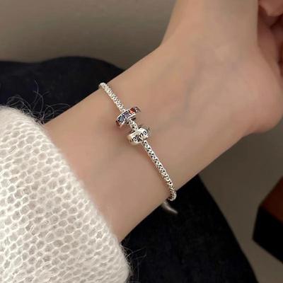 Pulseira multicolorida de zircônia para mulheres, casais, vintage, geométrica simples, festa de aniversário, acessórios de joias, presentes