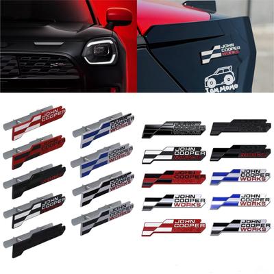 Sporty 3D JCW John Cooper Works Metal Car Front Grille Emblem Rear Trunk Badge Sticker For Mini Cooper S R56 R59 R60 F56 Countryman Clubman