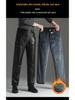 Men's Genuine Top Grain Cowhide Leather Fleece-Lined Pants - Thickened, Pure Leather Trousers for Middle-Aged and Elderly