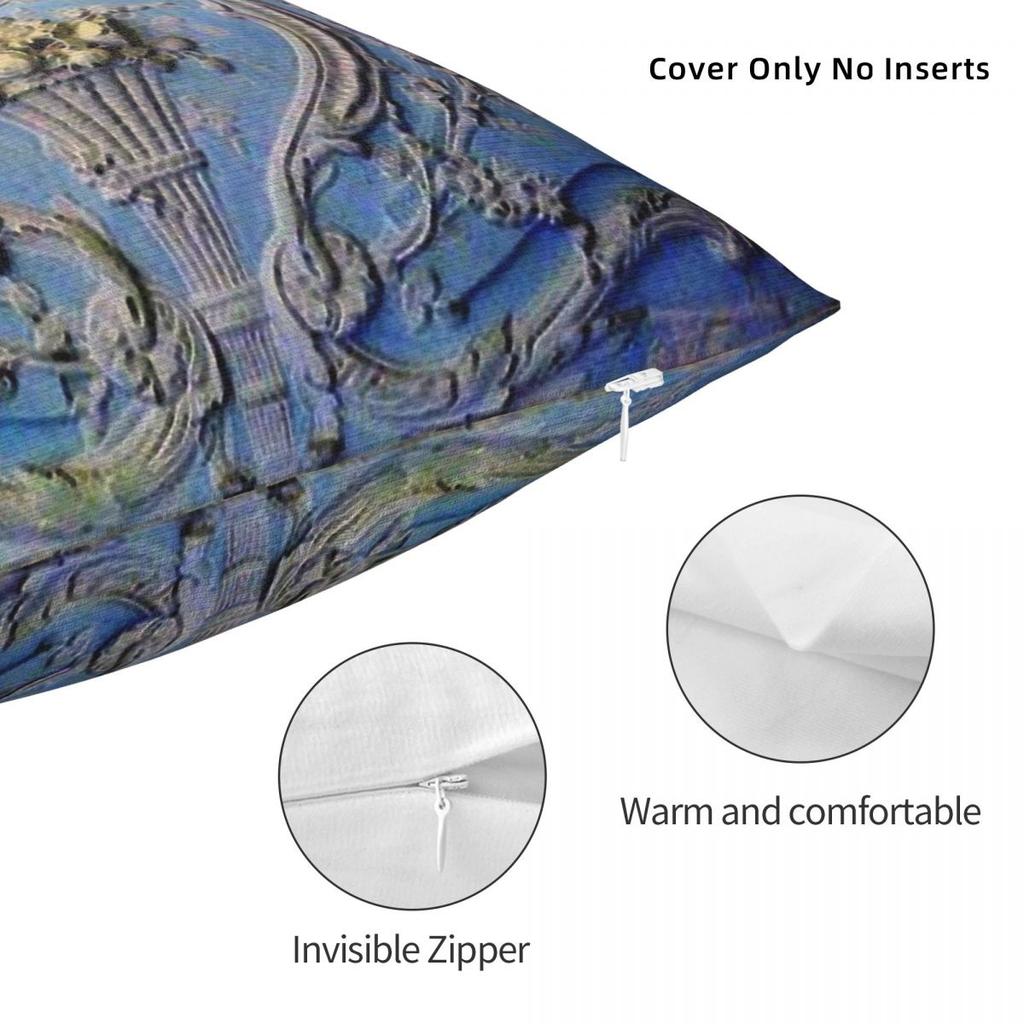 Rococco Ceiling In Versailles Square Pillowcase Polyester Linen Velvet Creative Zip Decor Home Cushion Cover