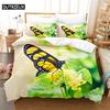 Butterfly Scenery Queen Bedding Set Duvet Cover Kids Bedroom Bed Set Comforter Cover Set King Size Duvet Cover Set Bedding Sets
