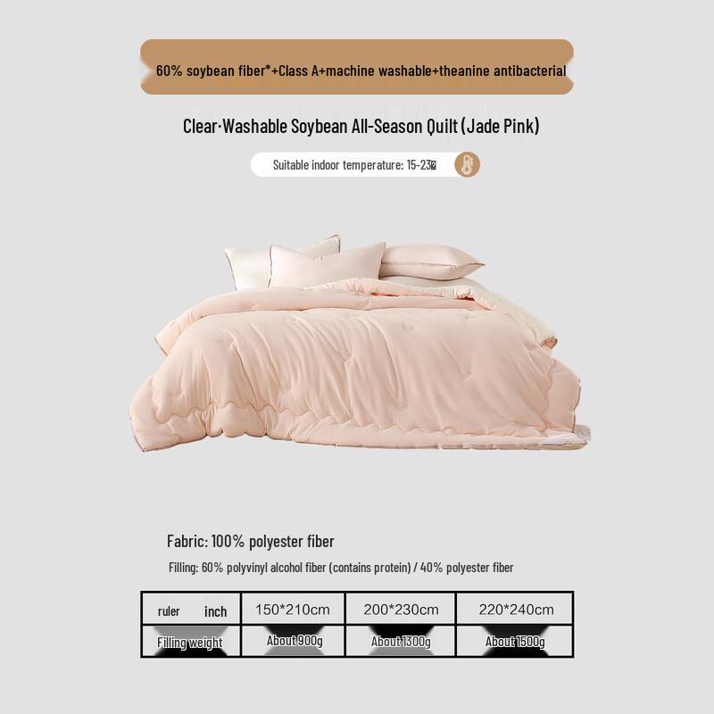 Mercury Home Textiles Washable Soybean Fiber All-Season Quilt