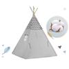 Nukido Children's Teepee Tent With Lights - Gray
