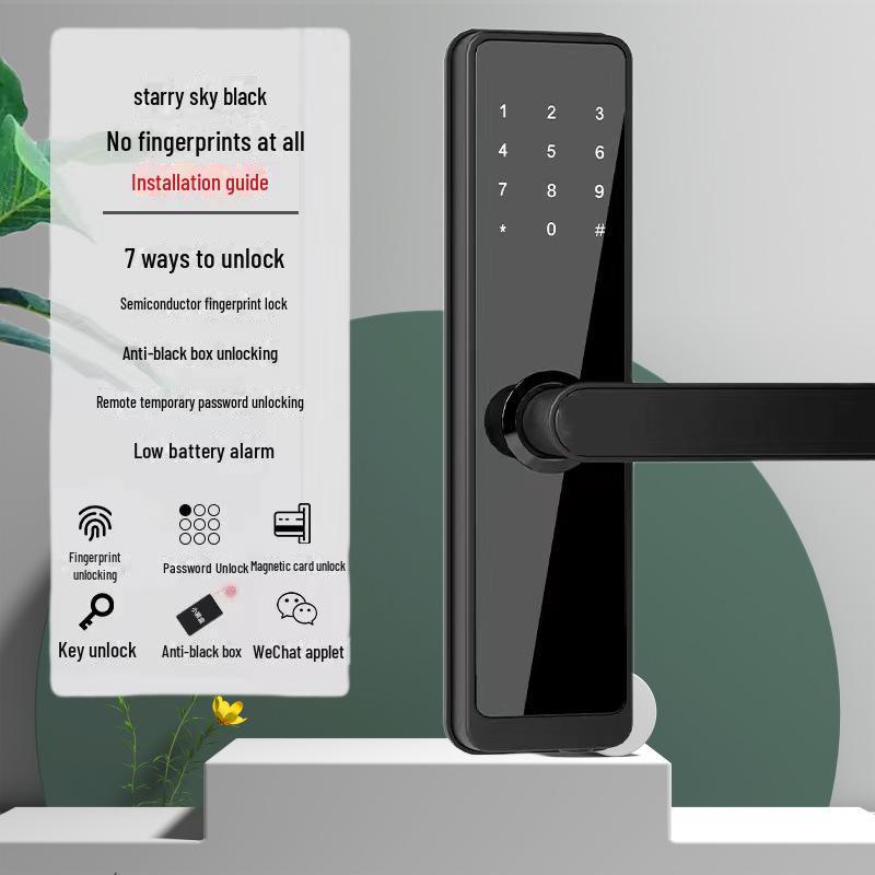 Smart Electronic Fingerprint Password Lock for Indoor Wooden Doors