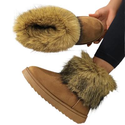 Modă Iarnă Femei Cizme Mâneci Termice Suedă Păstrează Cald Cizme de Zăpadă Până la Mijlocul Gambei Pantofi cu Platformă Confortabili pentru Doamne Zapatos Mujer Mărimea 43
