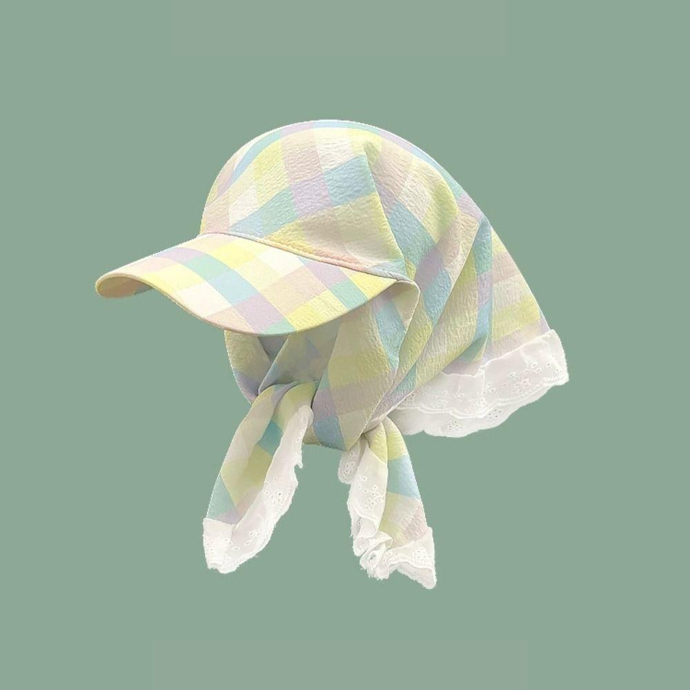 Sunshade Korean Headscarf Baseball Hat Dopamine Style Strappy Bandana Hat  Streetwear
