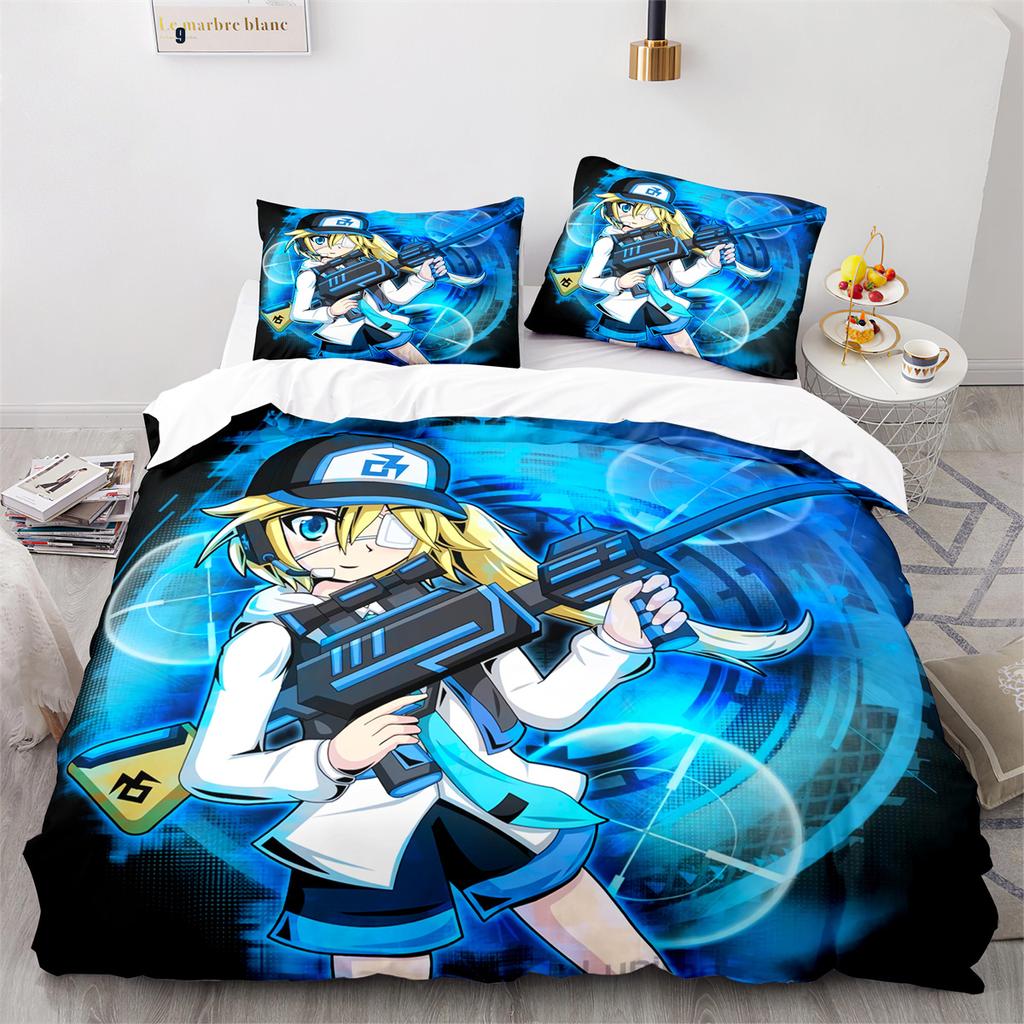 Gacha Life Academia Anime Duvet Cover Set with Pillow Covers Polyester Teens Kids Bedding Set Full Queen King Size Bed Linen