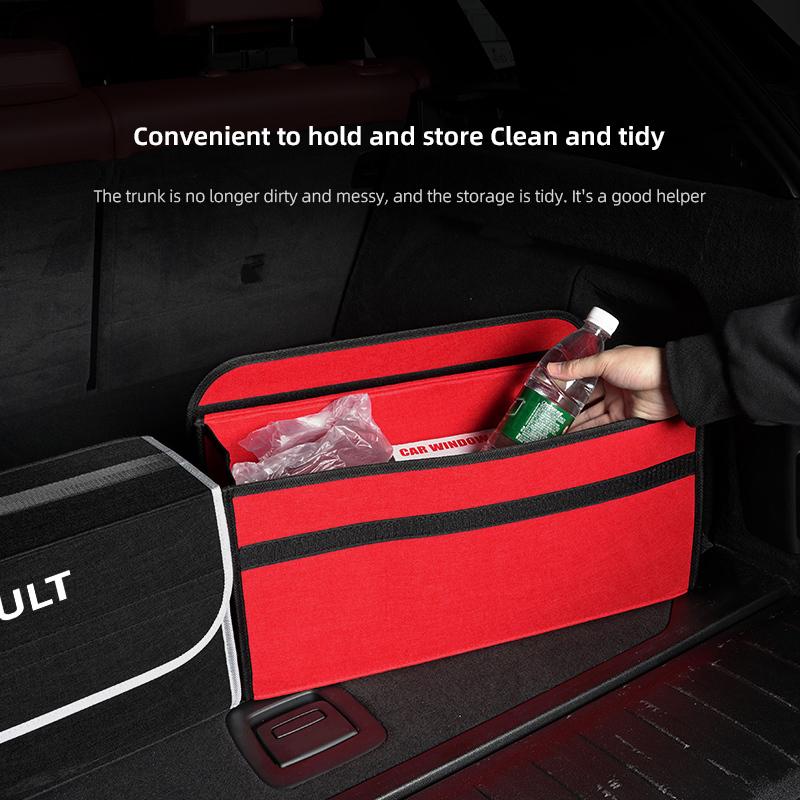 Car Boot Storage Box Storage Organizer Tool For Renault Clio Sandero Captur Megane R5 4 E-tech Scenic Austral Rafale Symbioz QM6