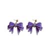Light Luxury Sweet Stud Earrings Ear Jewelry Bowknot Dangle Earrings Crystal Bow Earrings  Wedding