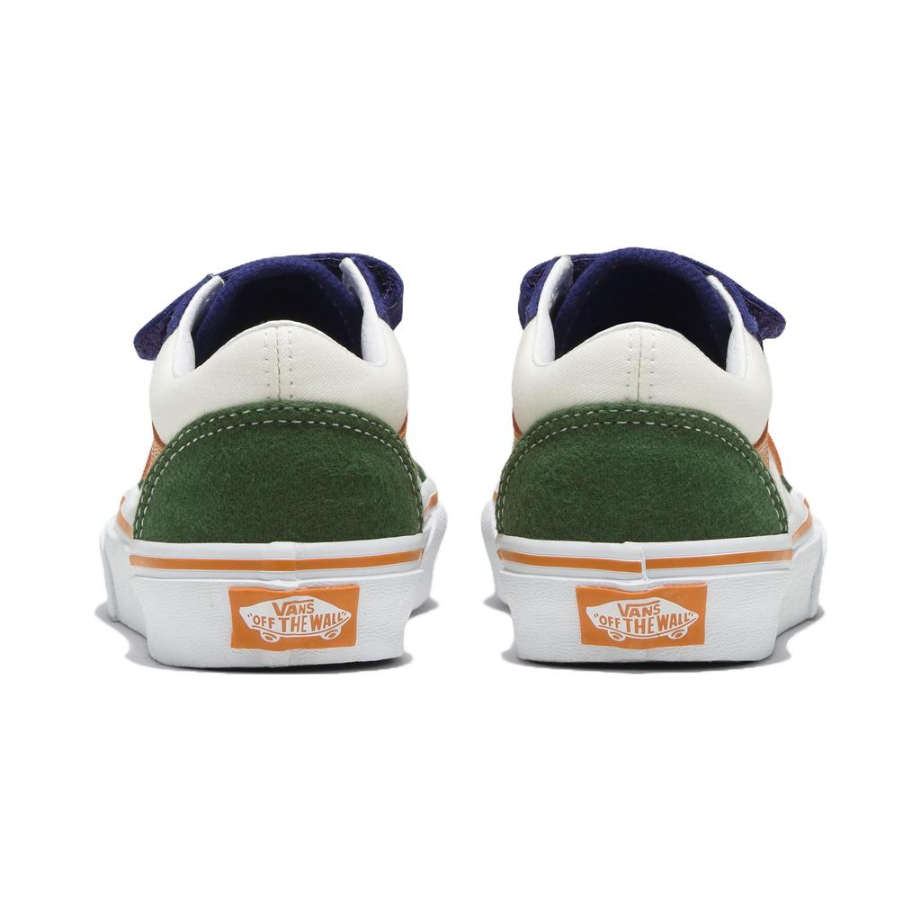 Vans Old Skool V Casual Comfortable Durable Breathable Low Top Kids Skate Shoes Kids sneaker White Green VN0A38HD6GL