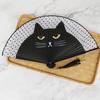 Cartoon Cat Folding Fan Japanese Style Wooden Hand Held Fan
