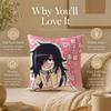 Anime T-Tomoko KurokiS Cushion Cover Double-Sided Printed Pillow Cover Hypoallergenic Dust-Mite Proof