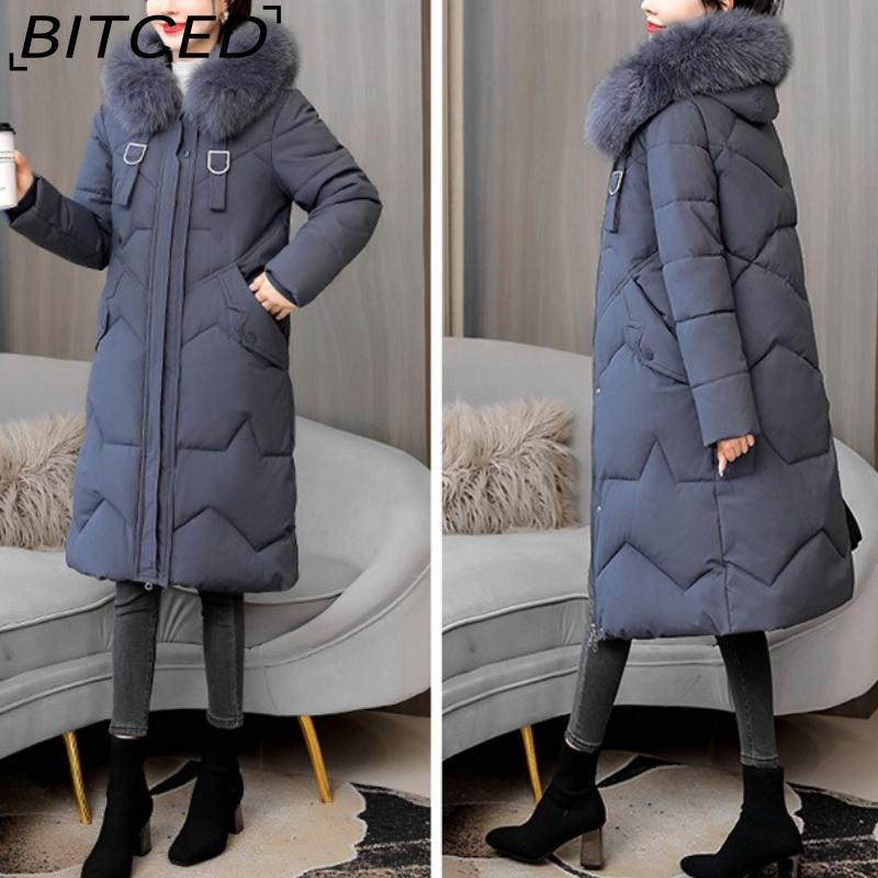 BITCED Women's Padded Coat - Plus Size, Mid-Length Winter Jacket